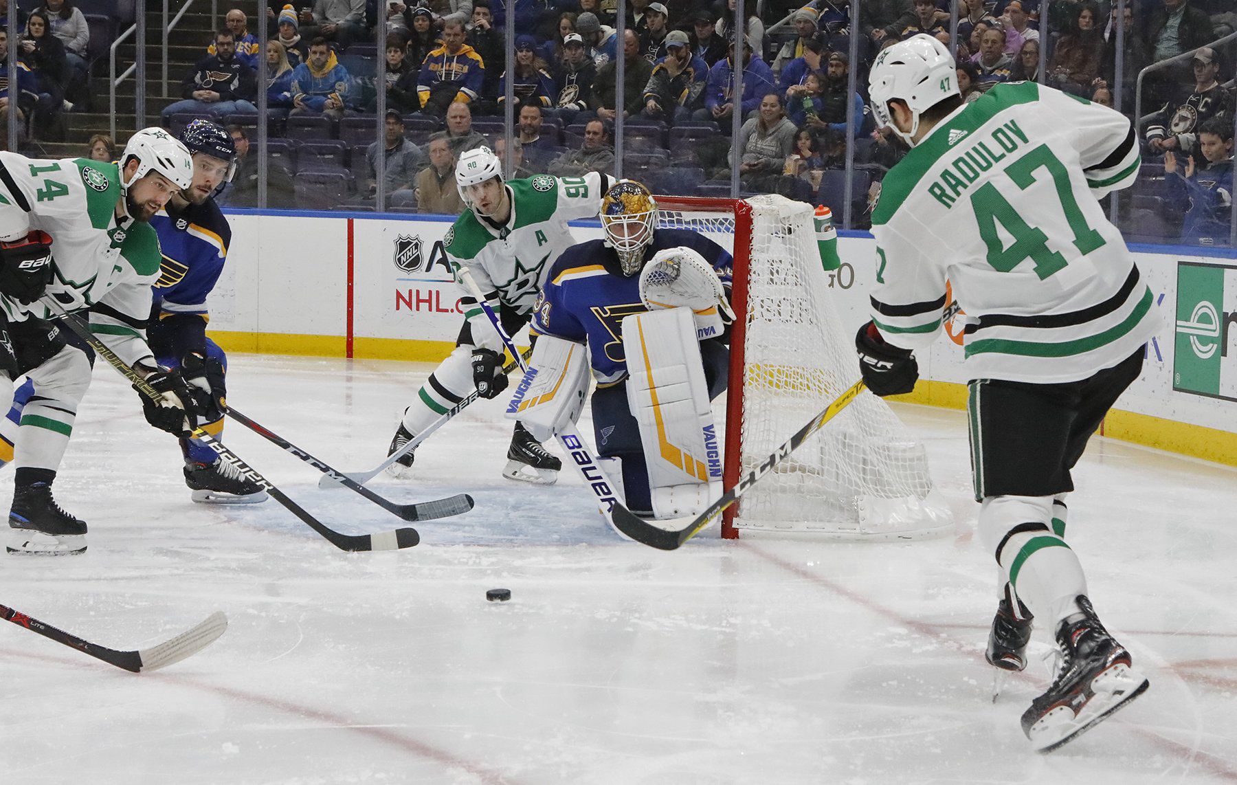 The Blues take on the Stars at Enterprise Center
